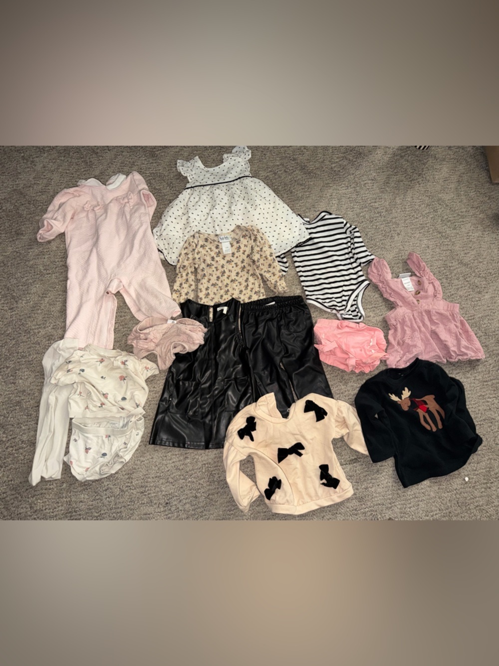 Matching Sets of toddler clothes 12 months nicole miller 
Carter’s pants dress